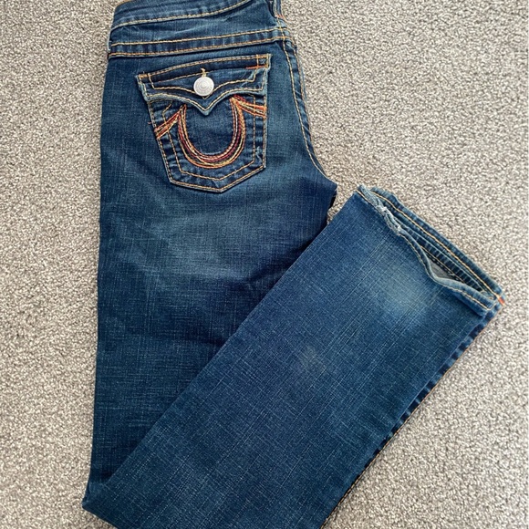 Y2K True Religion Womens Rainbow Billy Lowrise Flare‎ Jeans Size 29 - Picture 5 of 10